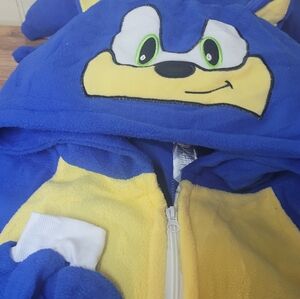 Blue and Yellow Character Onesie Sonic Hedgehog
